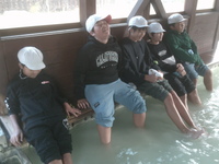 足湯♨につかって、ほっこり