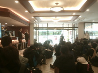 退館式 ~お世話になったホテルの方にお礼のあいさつをしました~