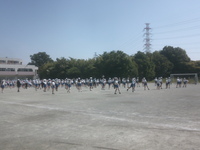 ボール投げの練習をしました